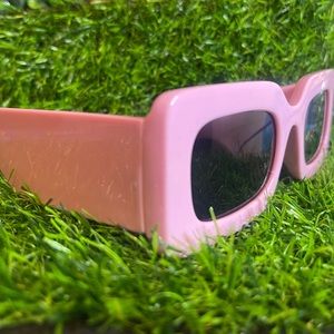 Chunky pink sunglasses